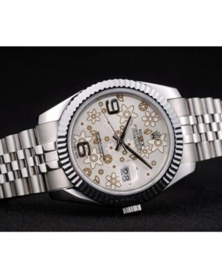 Replica Rolex Datejust Silver Dial 41983 Close-Up Focus