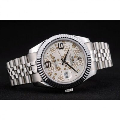 Replica Rolex Datejust Silver Dial 41983 Close-Up Focus