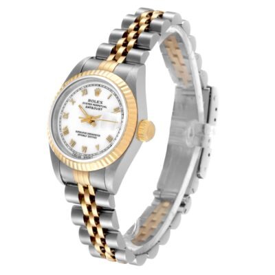 Replica Rolex Lady-Datejust White Dial 69173 Perspective View