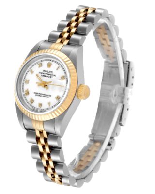 Replica Rolex Lady-Datejust White Dial 69173 Perspective View