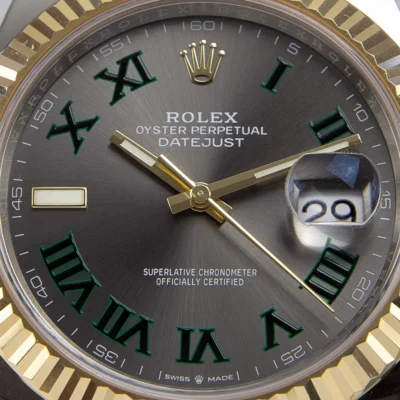 Replica Rolex Datejust II Rhodium Dial 126333 "Wimbledon" Two-Tone Oyster Perspective View