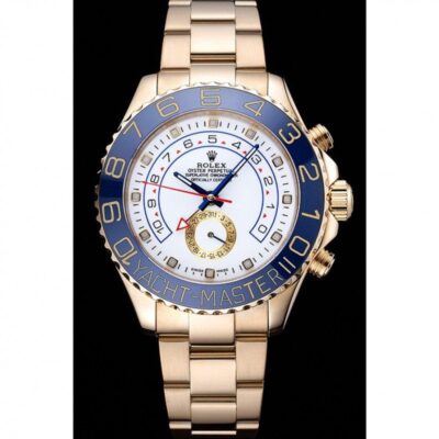 Replica Rolex Yacht-Master White Dial 622271 Perspective View