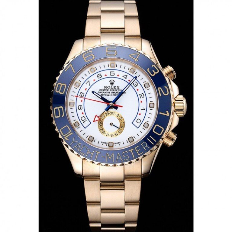 Replica Rolex Yacht-Master White Dial 622271 Perspective View