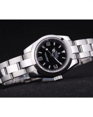 Superclone Rolex Explorer Black Dial SLR157 Close-Up Focus