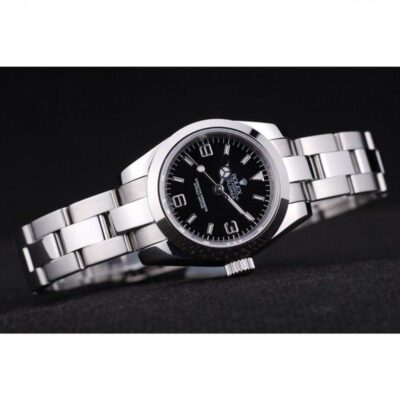 Superclone Rolex Explorer Black Dial SLR157 Close-Up Focus