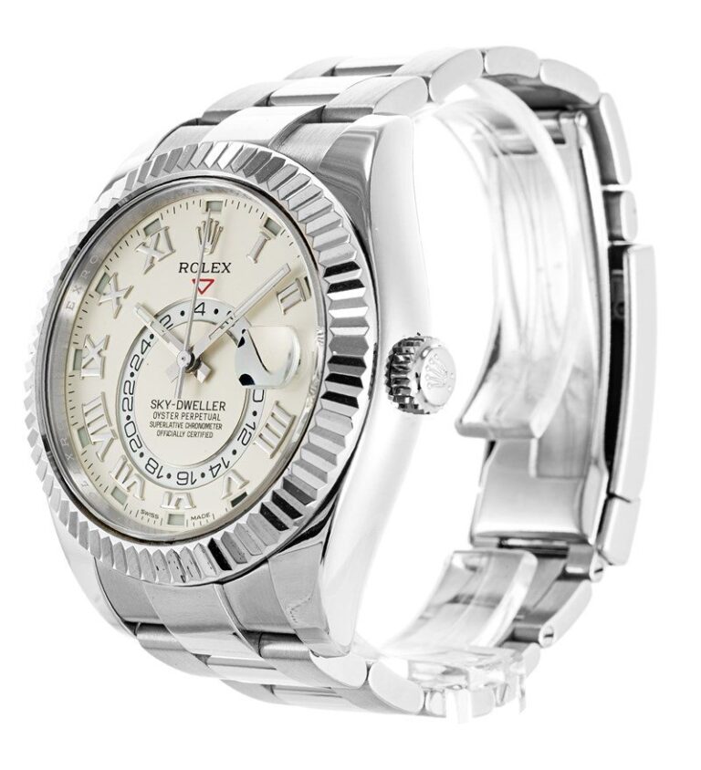 Replica Rolex Sky-Dweller Silver Dial 326939 Perspective View