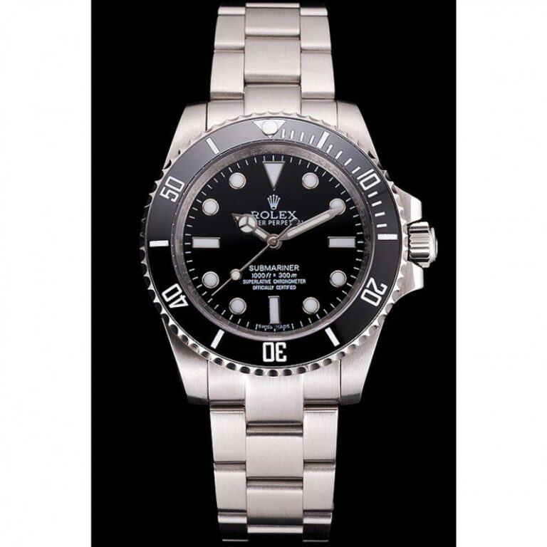 Superclone Rolex Submariner Black Dial 114060 Perspective View