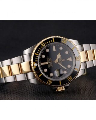 Superclone Rolex Submariner Black Dial PR16233BG Close-Up Focus