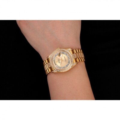 Superclone Rolex Day-Date Gold Dial 1453954 Alternate Angle