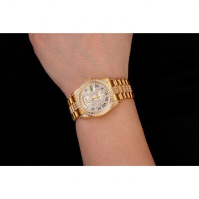 Superclone Rolex Day-Date Gold Dial 1453956 Alternate Angle