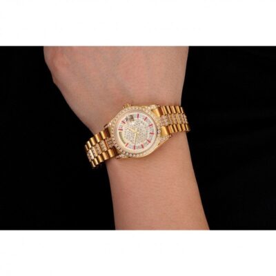 Superclone Rolex Day-Date Gold Dial 1453960 Alternate Angle