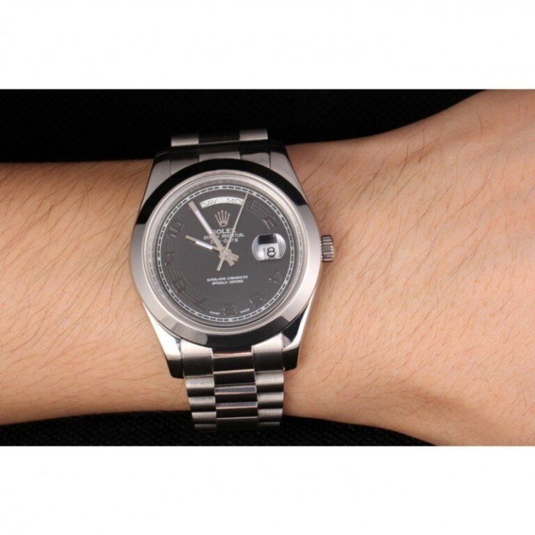 Superclone Rolex Day-Date Black Dial 80294 Visual Detail