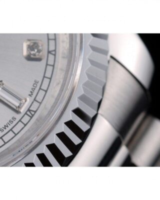 Superclone Rolex Day-Date Silver Dial 41995 Visual Detail