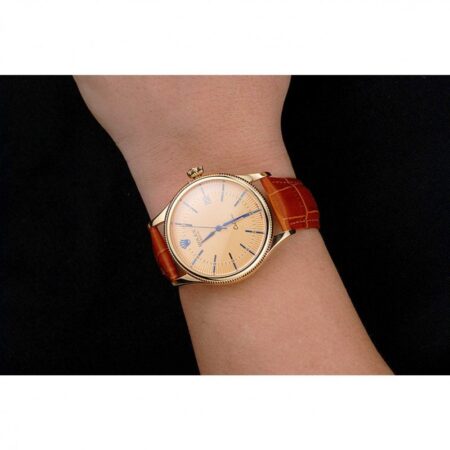 Superclone Rolex Cellini 38mm Gold Dial REP016797 10