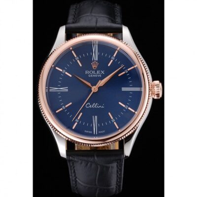 Replica Rolex Cellini Blue Dial 622841 Perspective View