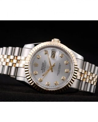 Superclone Rolex Datejust White Dial SRL10 Style Perspective
