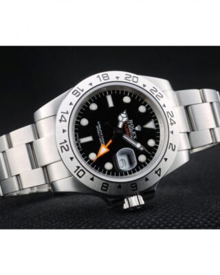Superclone Rolex Explorer Black Dial REP016820 Close-Up Focus
