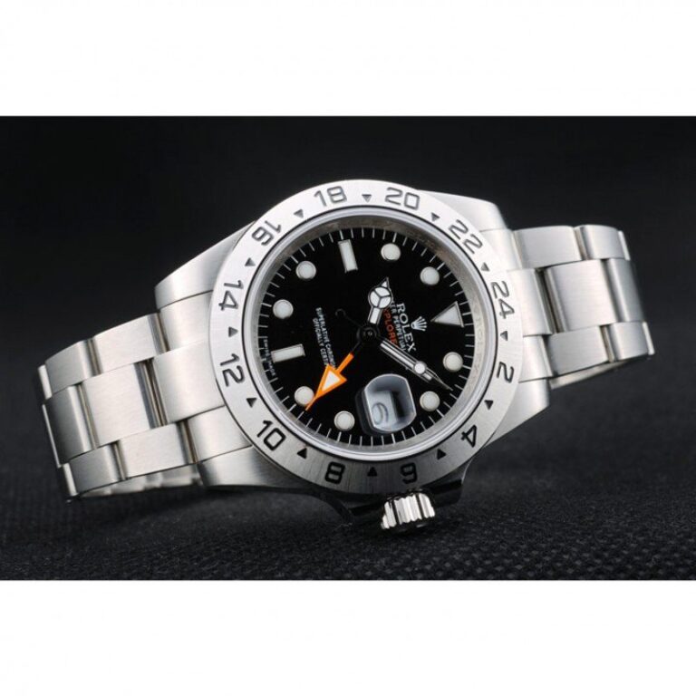 Superclone Rolex Explorer Black Dial REP016820 Close-Up Focus