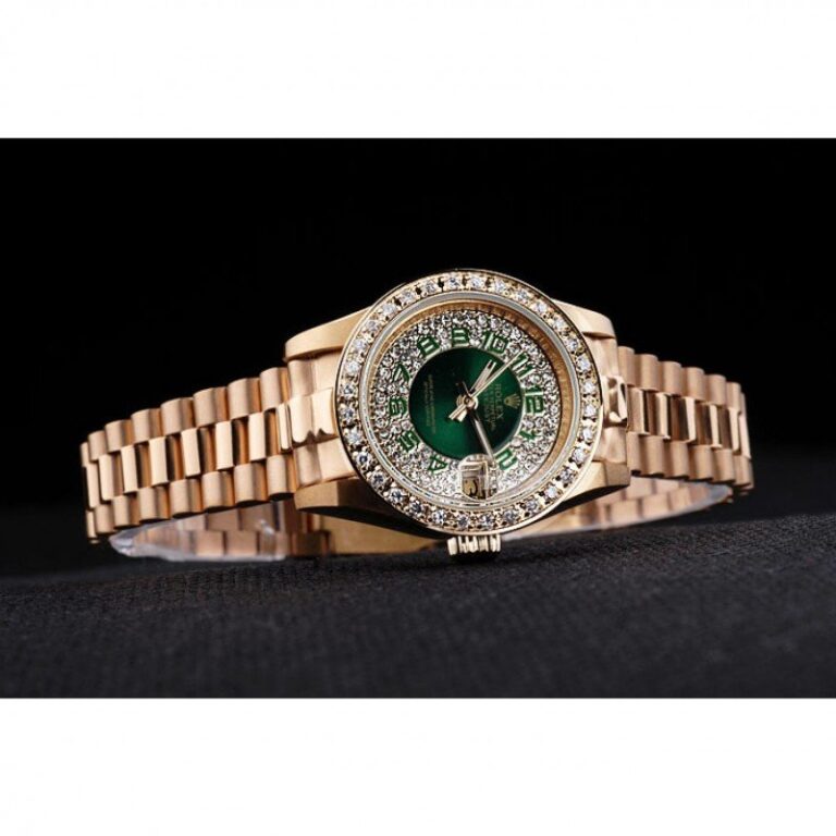 Replica Rolex Datejust Green Dial RL39 Close-Up Focus