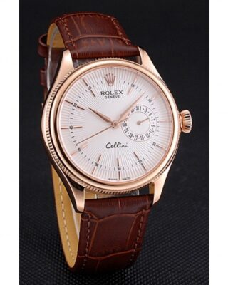 Replica Rolex Cellini White Dial 622725 Angle Detail