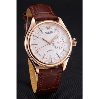 Replica Rolex Cellini White Dial 622725 Angle Detail