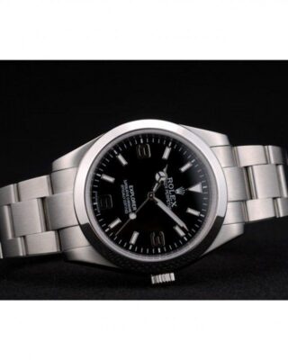 Superclone Rolex Explorer Black Dial 42002 Close-Up Focus