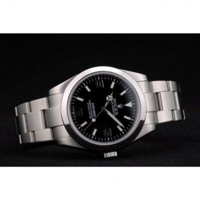Superclone Rolex Explorer Black Dial 42002 Close-Up Focus