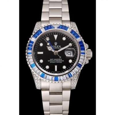Superclone Rolex GMT-Master II Black Dial 1453747 Perspective View