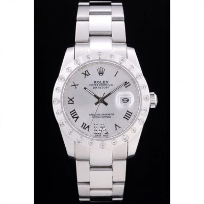 Replica Rolex Datejust Silver Dial 7468 Perspective View