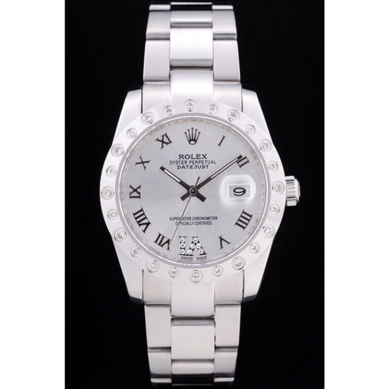 Replica Rolex Datejust Silver Dial 7468 Perspective View