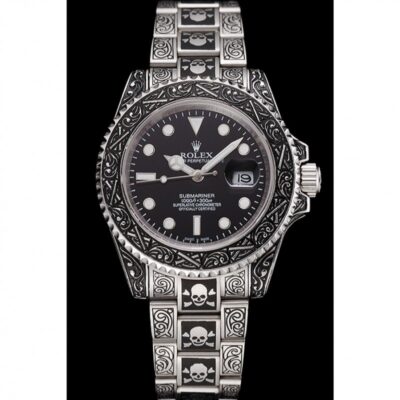 Superclone Rolex Submariner Black Dial 1454090 Perspective View