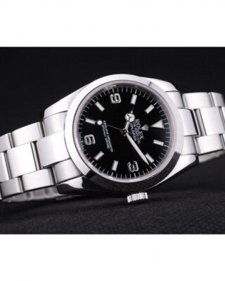 Superclone Rolex Explorer Black Dial SRL156 14270 Close-Up Focus