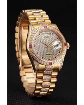 Superclone Rolex Day-Date Diamond Dial 621614 Angle Detail