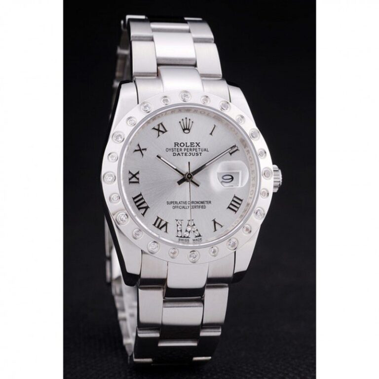 Replica Rolex Datejust Silver Dial 7468 Angle Detail