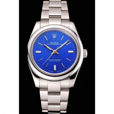 Replica Rolex Oyster Perpetual Date Blue Dial REP016835 Perspective View