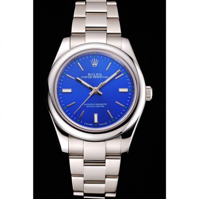 Replica Rolex Oyster Perpetual Date Blue Dial REP016835 Perspective View