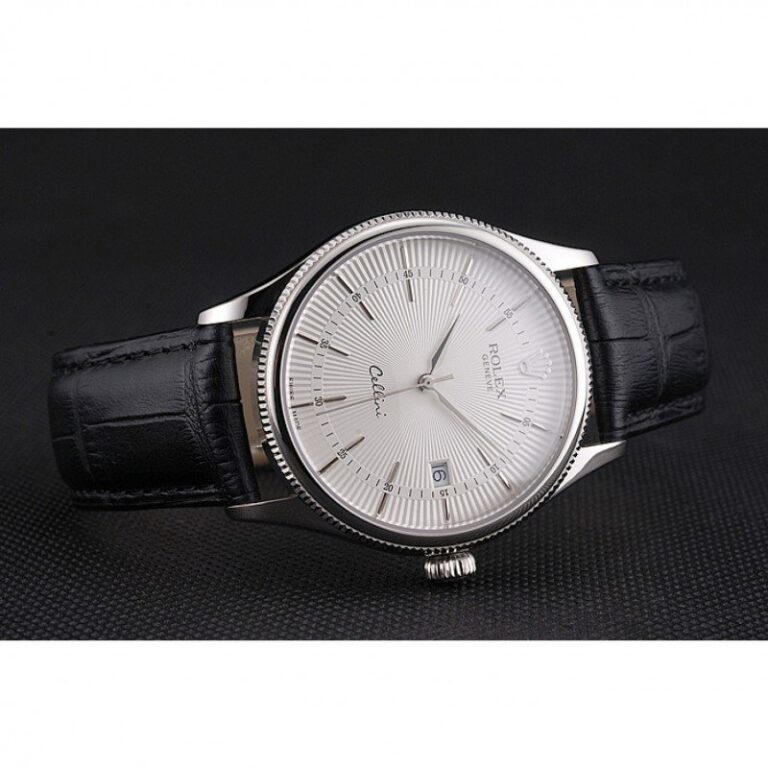 Superclone Rolex Cellini White Dial REP016802 Close-Up Focus