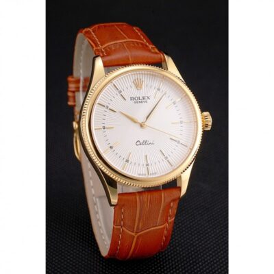 Superclone Rolex Cellini White Dial REP016793 Angle Detail