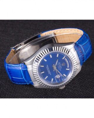 Superclone Rolex Day-Date Blue Dial 621490 Close-Up Focus