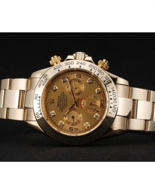 Replica Rolex Daytona Gold Dial 1454245 Close-Up Focus