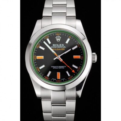 Superclone Rolex Milgauss Black Dial REP016836 Perspective View