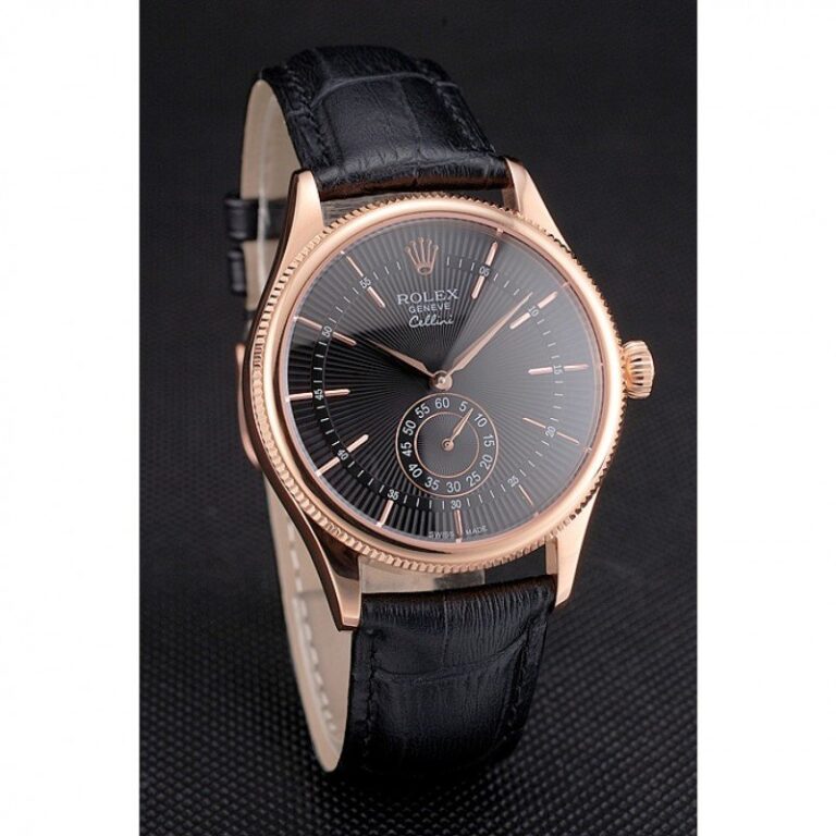 Superclone Rolex Cellini Black Dial REP016792 Angle Detail