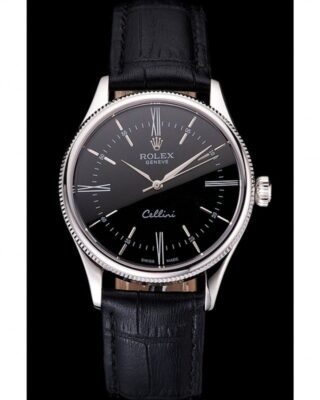 Superclone Rolex Cellini 38mm Black Dial REP016804 2