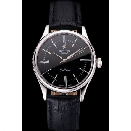 Superclone Rolex Cellini 38mm Black Dial REP016804 2