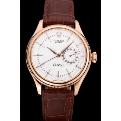 Replica Rolex Cellini White Dial 622725 Perspective View
