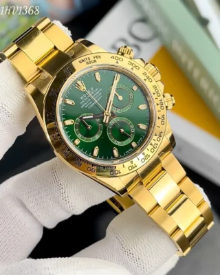 Replica Rolex Daytona John Mayer Green Dial gold Bezel Oyster Bracelet