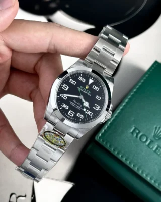 Replica Rolex Air King Black Dial Oyster Bracelet