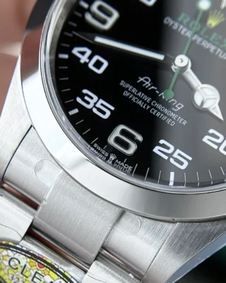 Replica Rolex Air King Black Dial Oyster Bracelet