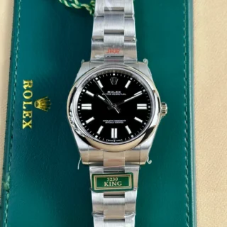 Replica Rolex Oyster Perpetual Black Dial Oyster Bracelet