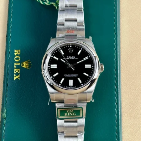 Replica Rolex Oyster Perpetual Black Dial Oyster Bracelet